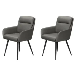 Chaises de cuisine (ensemble de 2) gris - Monarch - Monarch