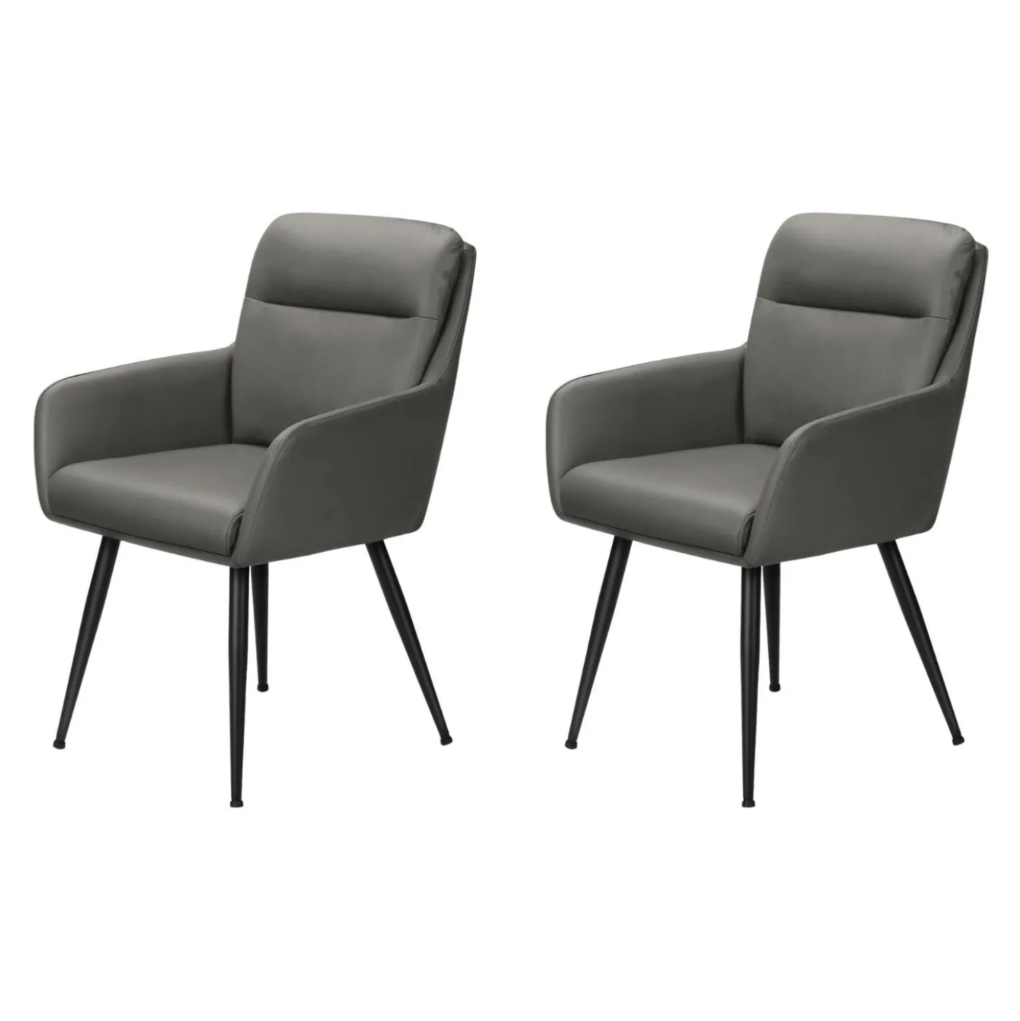 Chaises de cuisine (ensemble de 2) gris - Monarch - Monarch