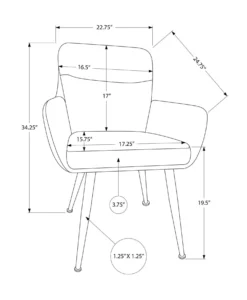 Chaises de cuisine (ensemble de 2) gris - Monarch - Monarch
