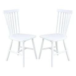 Chaises en bois (bte de 2) - blanc