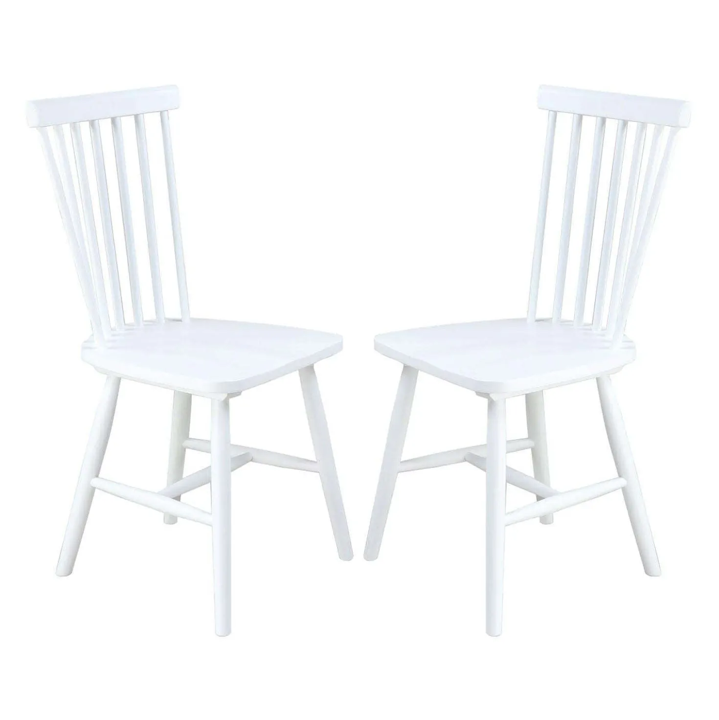 Chaises en bois (bte de 2) - blanc