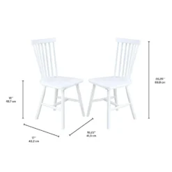 Chaises en bois (bte de 2) - blanc