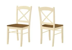 Chaises en bois (bte de 2) - crème - Monarch