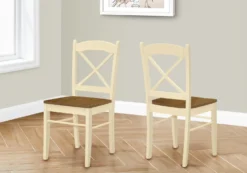 Chaises en bois (bte de 2) - crème - Monarch