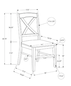 Chaises en bois (bte de 2) - crème - Monarch
