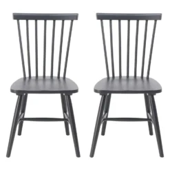 Chaises en bois (bte de 2) - noir