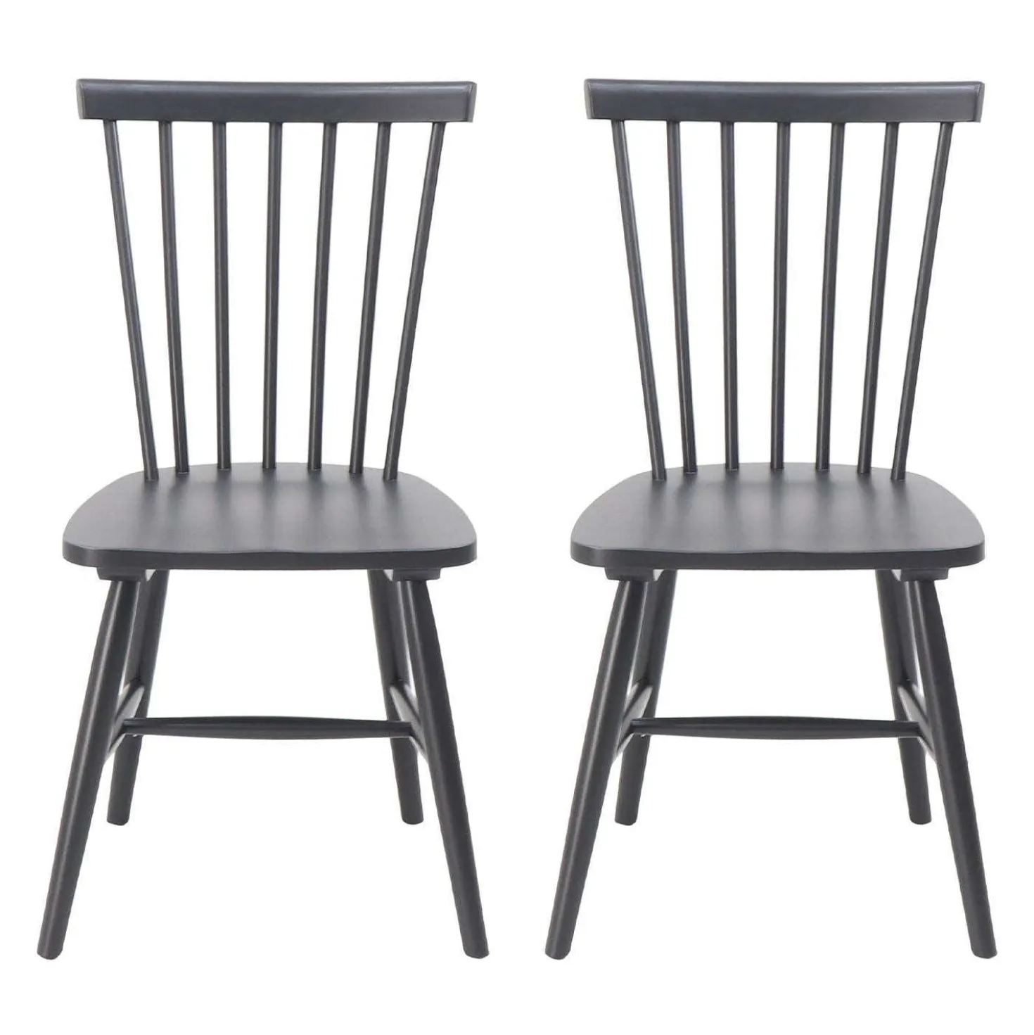 Chaises en bois (bte de 2) - noir