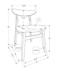 Chaises en bois (bte de 2) - noyer - Monarch