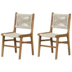 Chaises en cordage (bte de 2) - crème