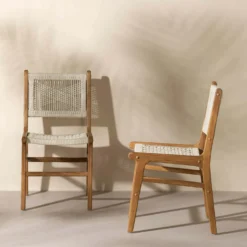 Chaises en cordage (bte de 2) - crème