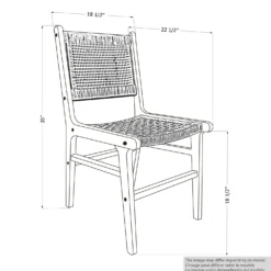 Chaises en cordage (bte de 2) - crème