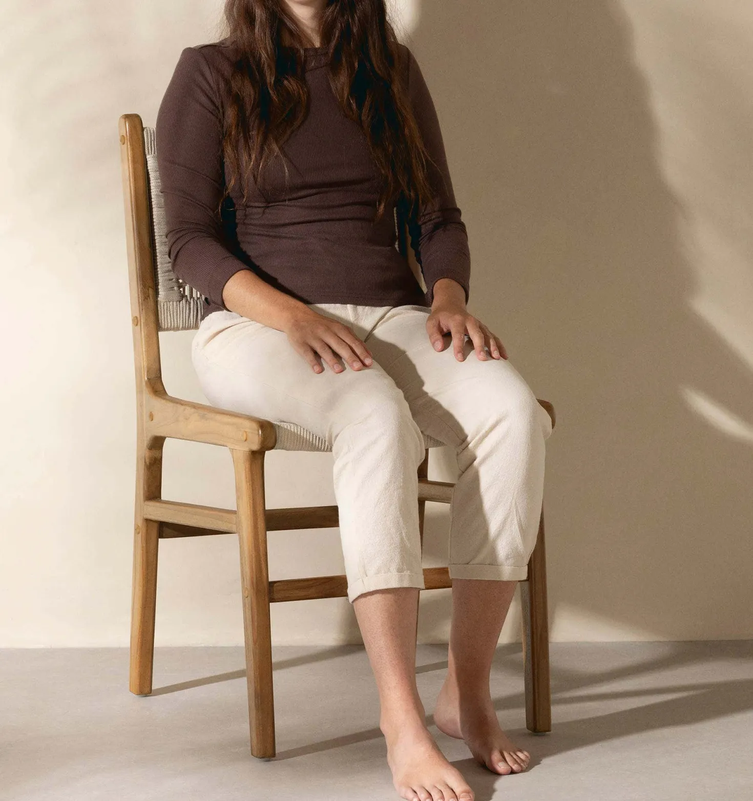 Chaises en cordage (bte de 2) - crème