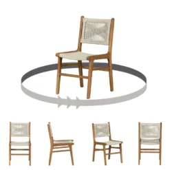 Chaises en cordage (bte de 2) - crème