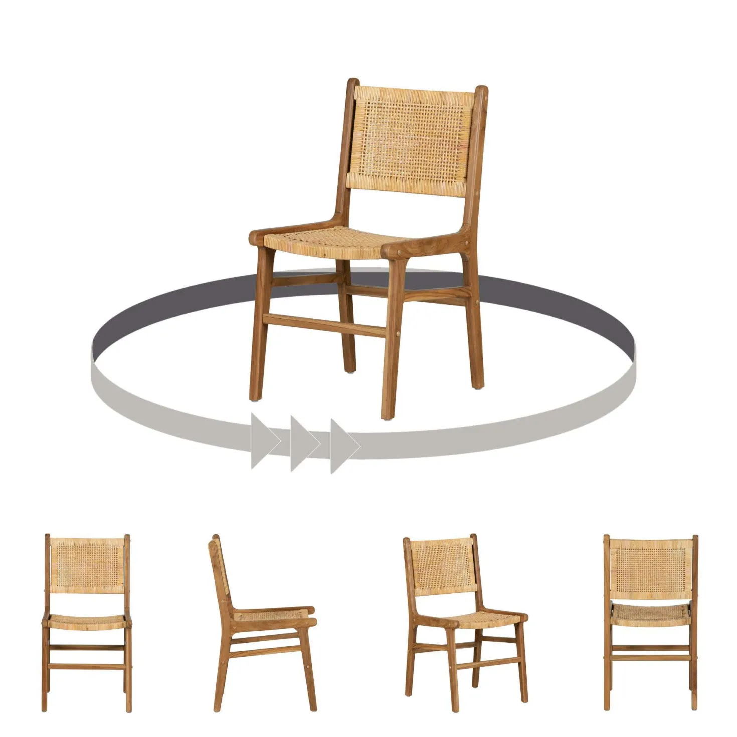 Chaises en cordage (bte de 2) - naturel