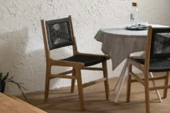 Chaises en cordage (bte de 2) - noir