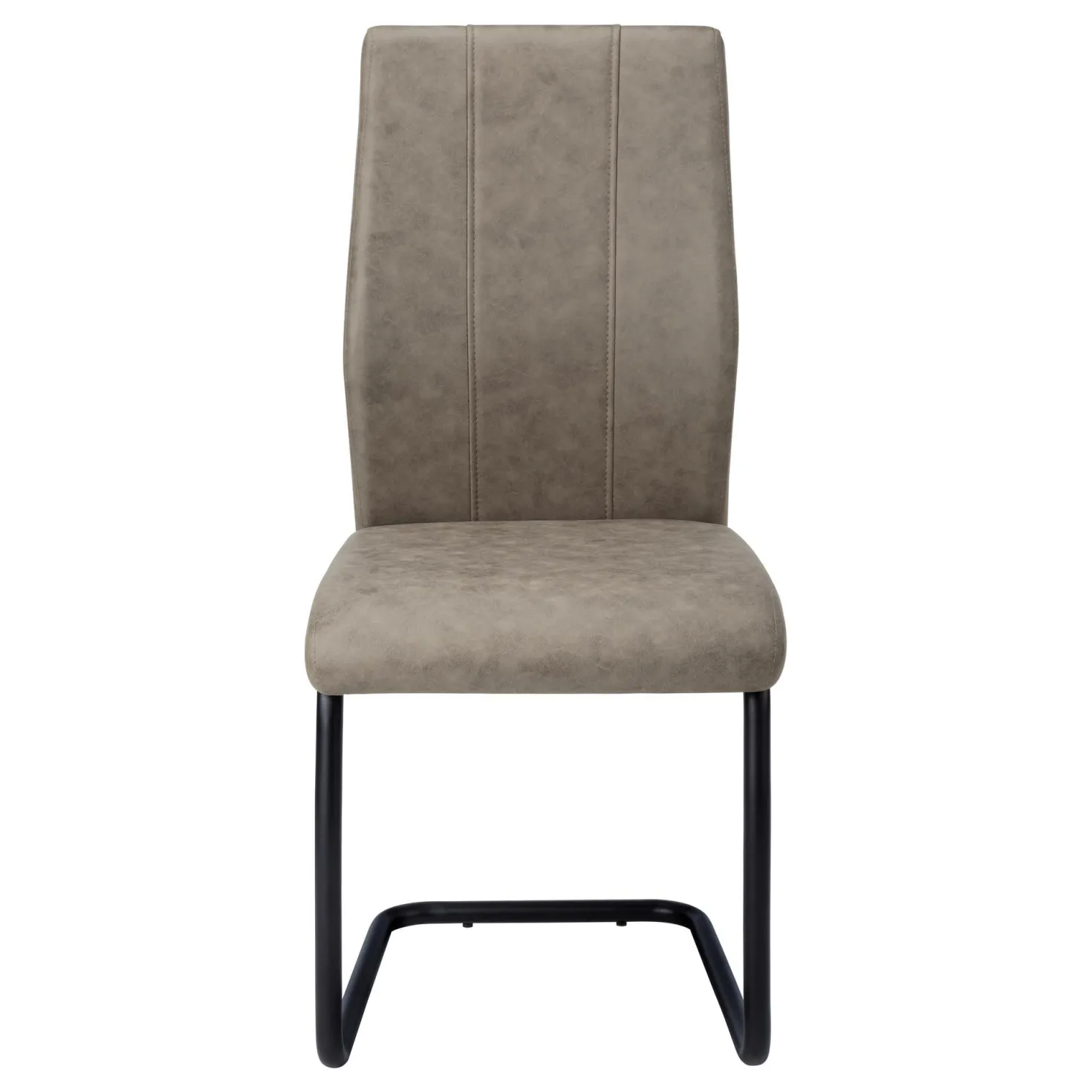 Chaises en tissu avec piètement noir (bte de 2) - taupe - Monarch