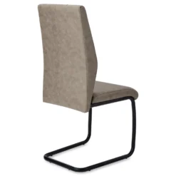 Chaises en tissu avec piètement noir (bte de 2) - taupe - Monarch
