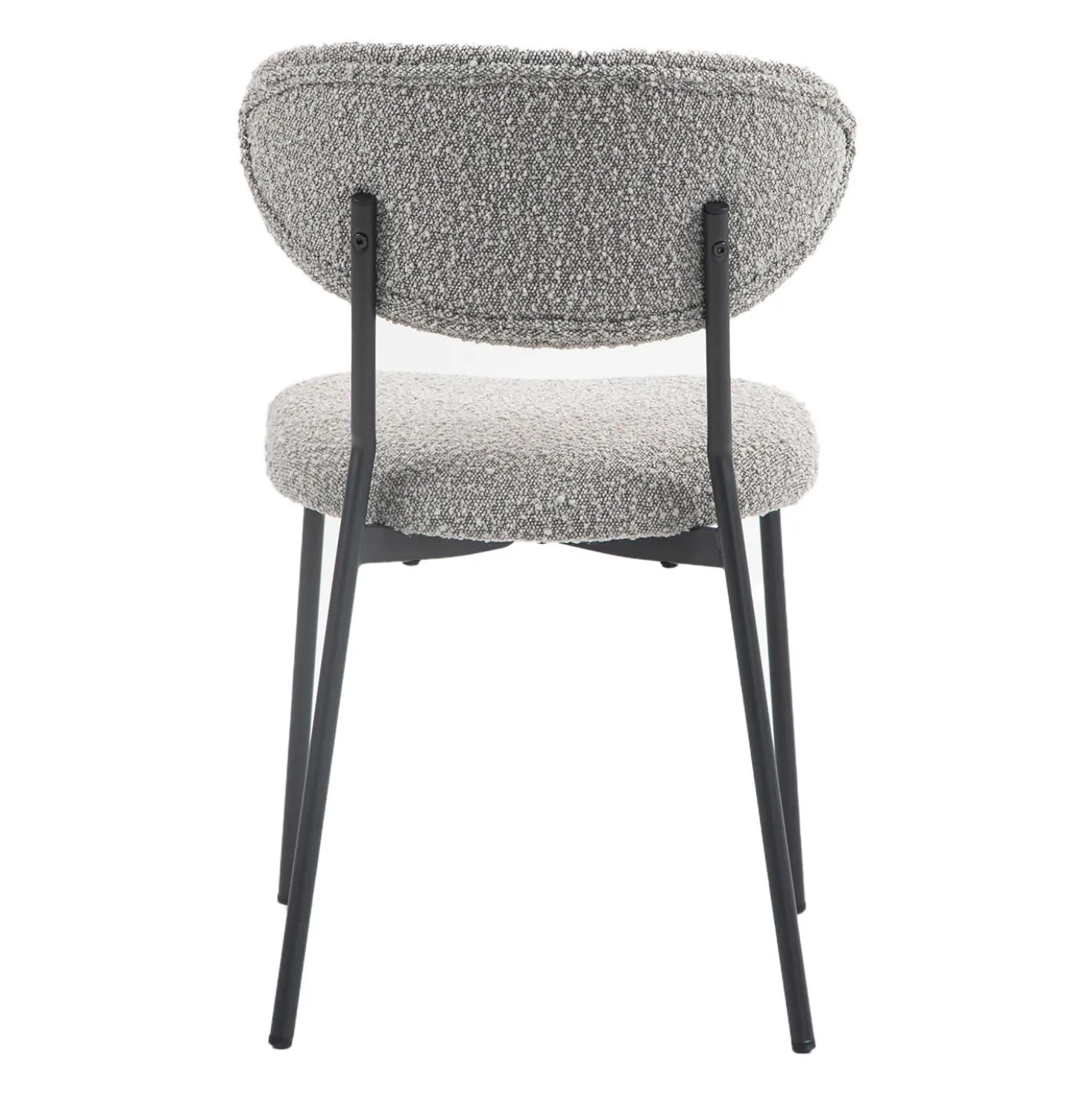 Chaises en tissu bouclé (bte de 2) - gris