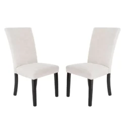 Chaises en tissu (bte de 2) - blanc