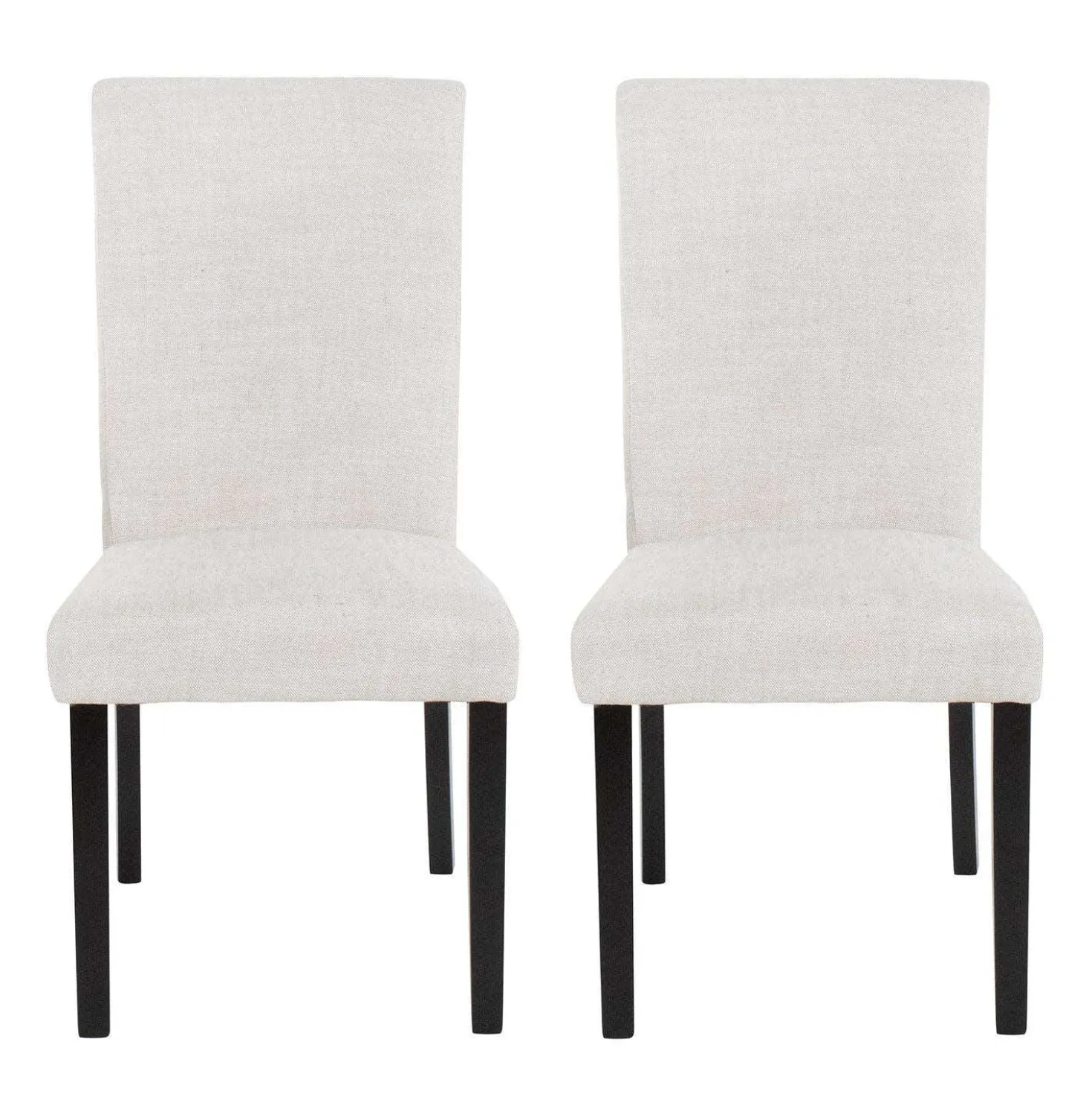 Chaises en tissu (bte de 2) - blanc