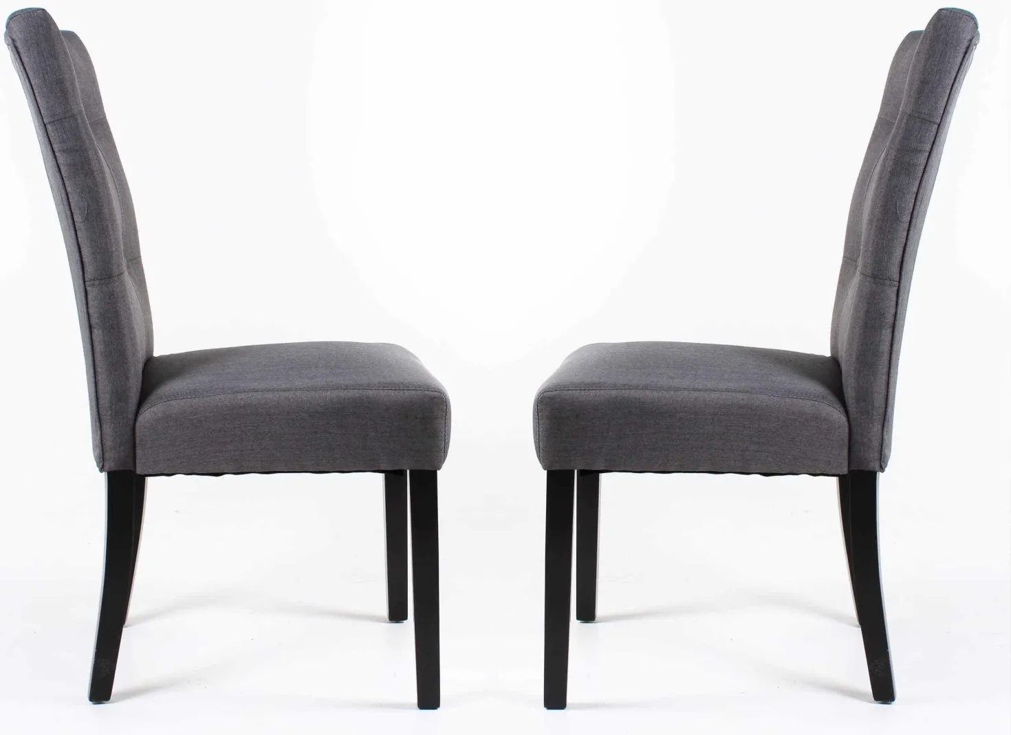 Chaises en tissu (bte de 2) - gris