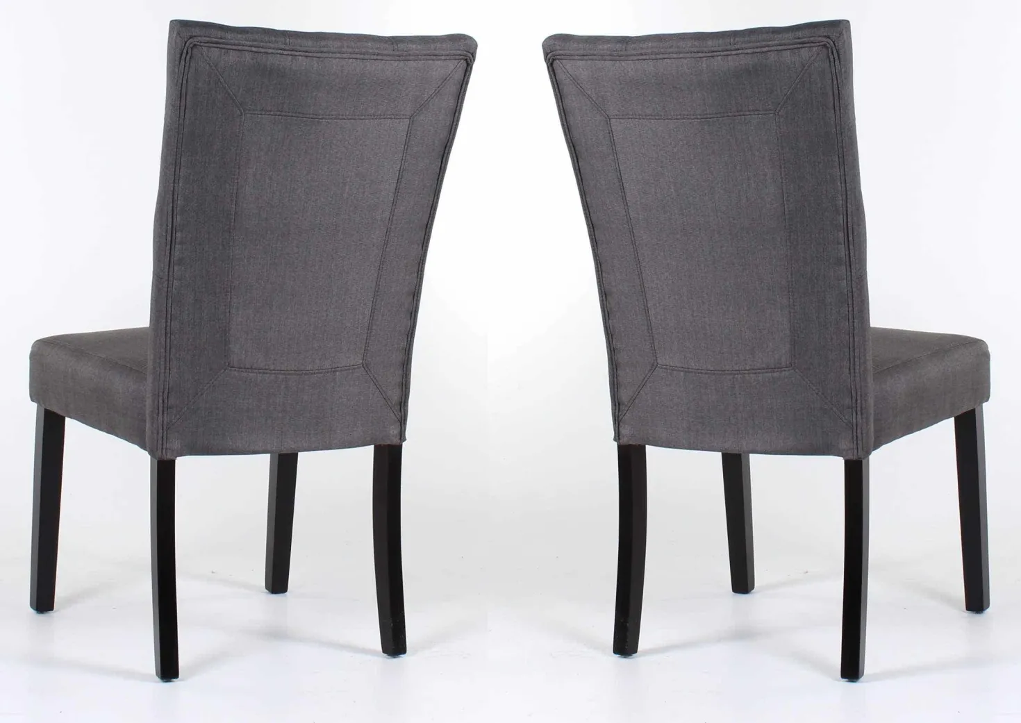 Chaises en tissu (bte de 2) - gris