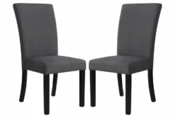 Chaises en tissu (bte de 2) - gris