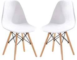 Chaises moulées (bte de 2) - blanc