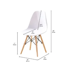 Chaises moulées (bte de 2) - blanc
