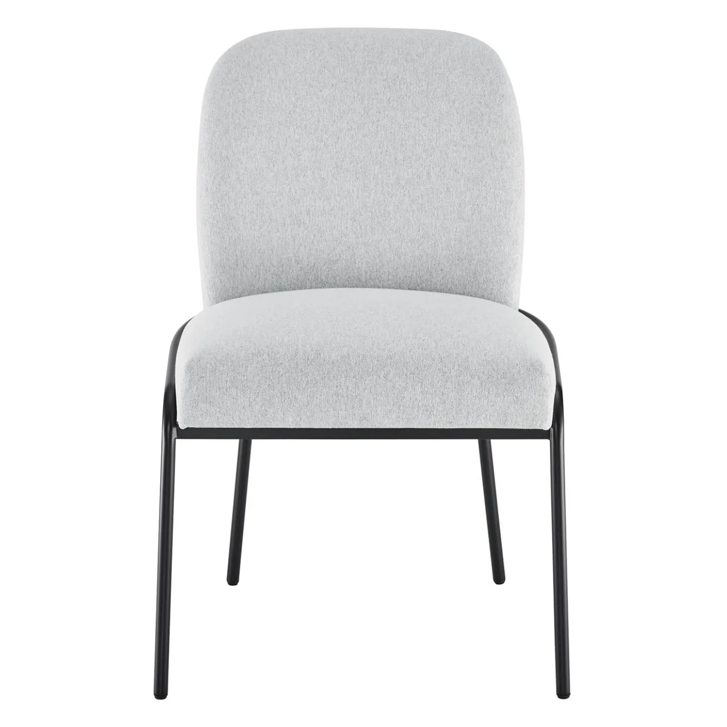 Chaises rembourrées avec accent tubaire à revêtement métallique (bte de 2) - gris