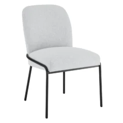 Chaises rembourrées avec accent tubaire à revêtement métallique (bte de 2) - gris