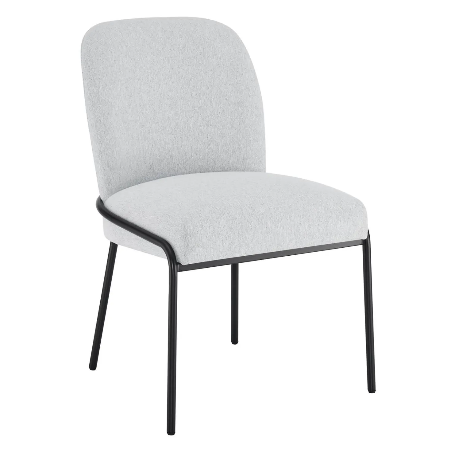 Chaises rembourrées avec accent tubaire à revêtement métallique (bte de 2) - gris