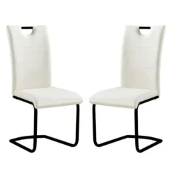 Chaises rembourrées (bte de 2) - blanc