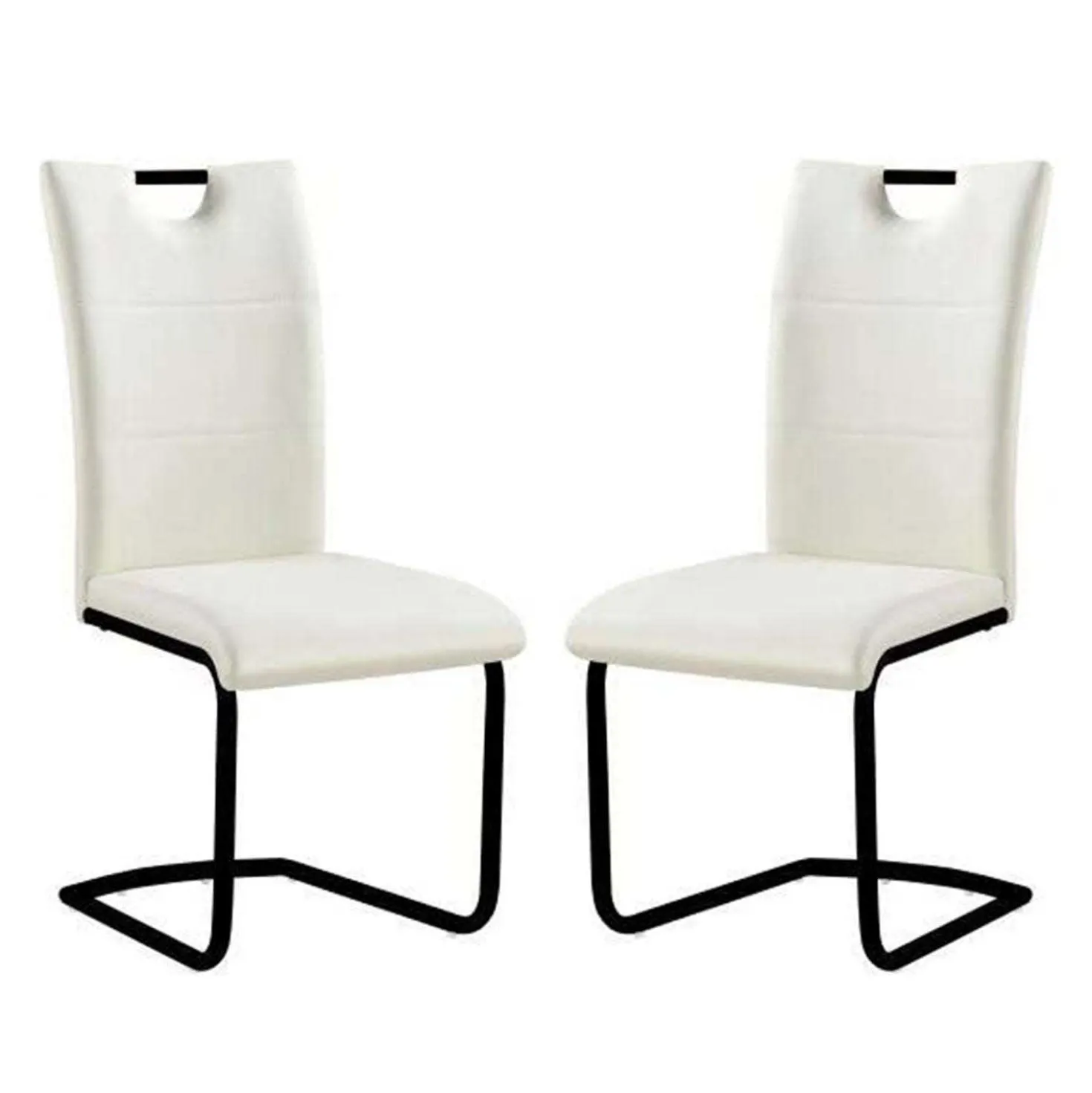 Chaises rembourrées (bte de 2) - blanc