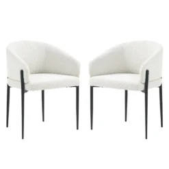Chaises rembourrées (bte de 2) - blanc
