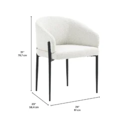 Chaises rembourrées (bte de 2) - blanc