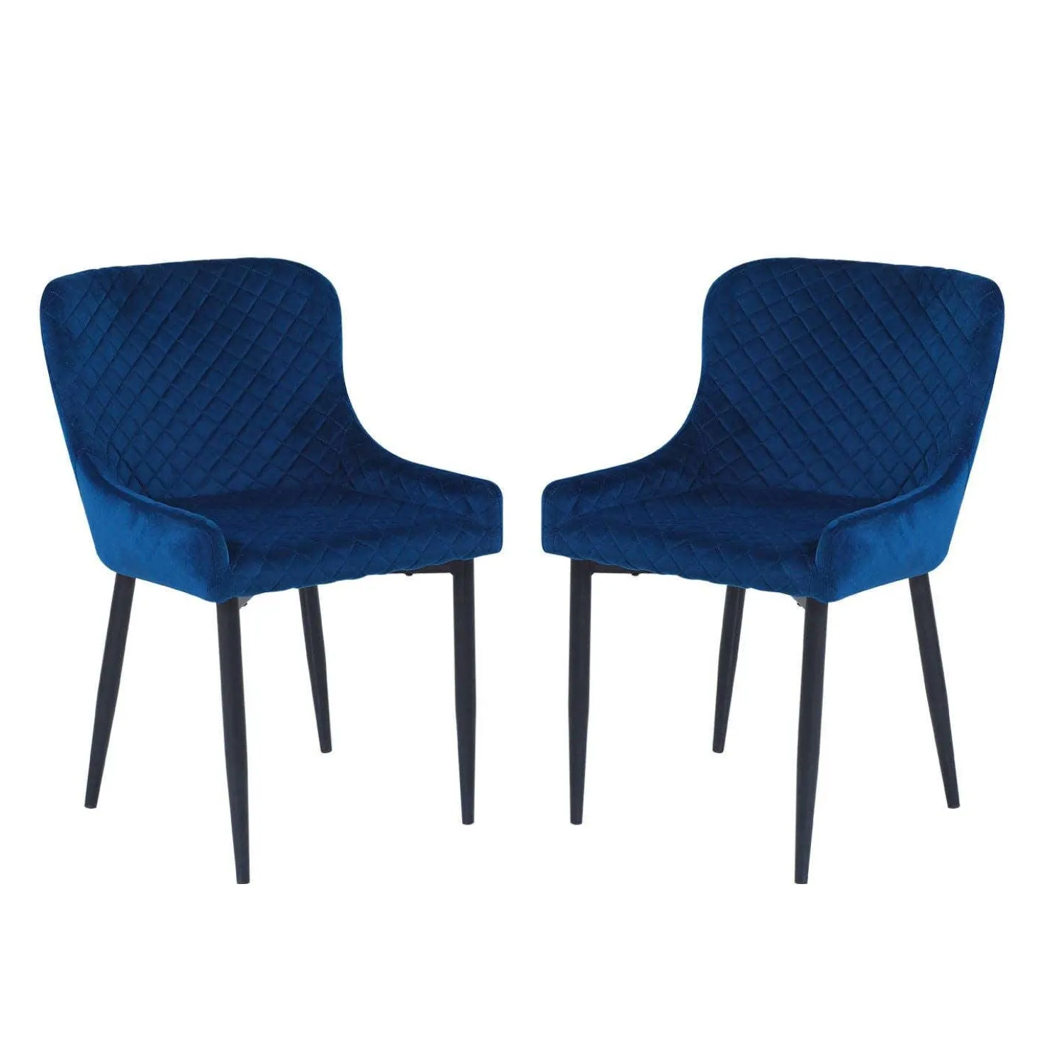 Chaises rembourrées (bte de 2) - bleu