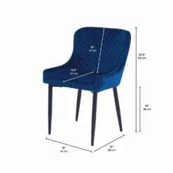 Chaises rembourrées (bte de 2) - bleu