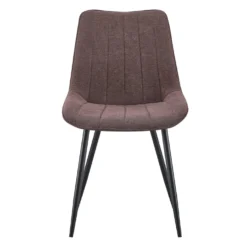 Chaises rembourrées (bte de 2) - brun