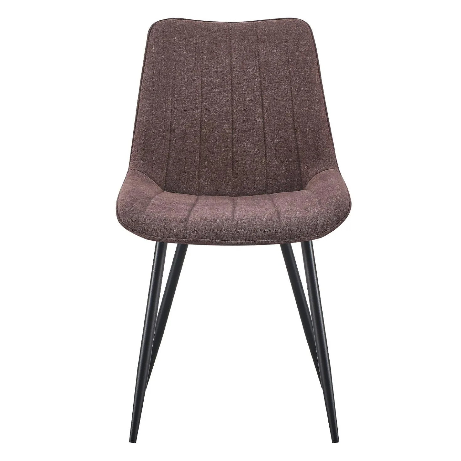 Chaises rembourrées (bte de 2) - brun