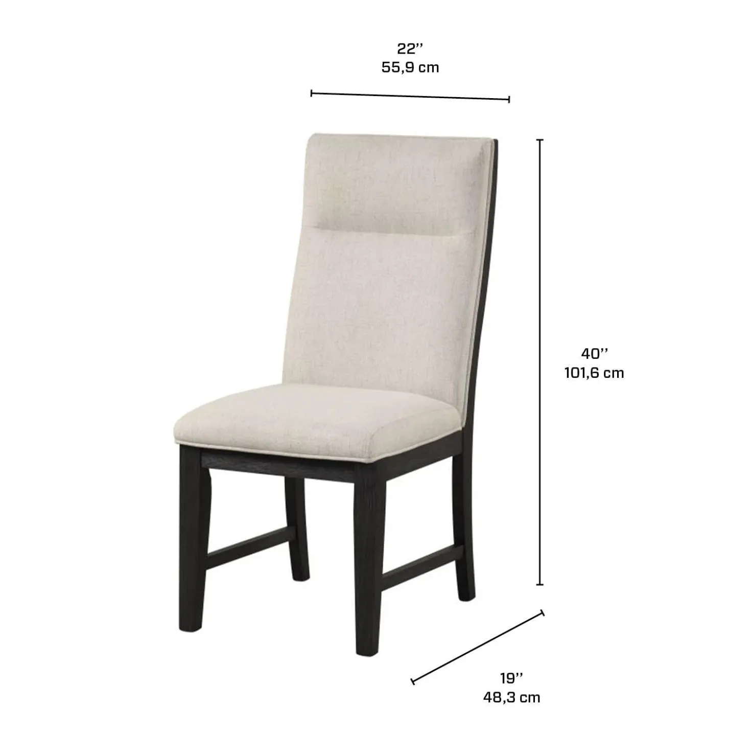 Chaises rembourrées (bte de 2) - Crème