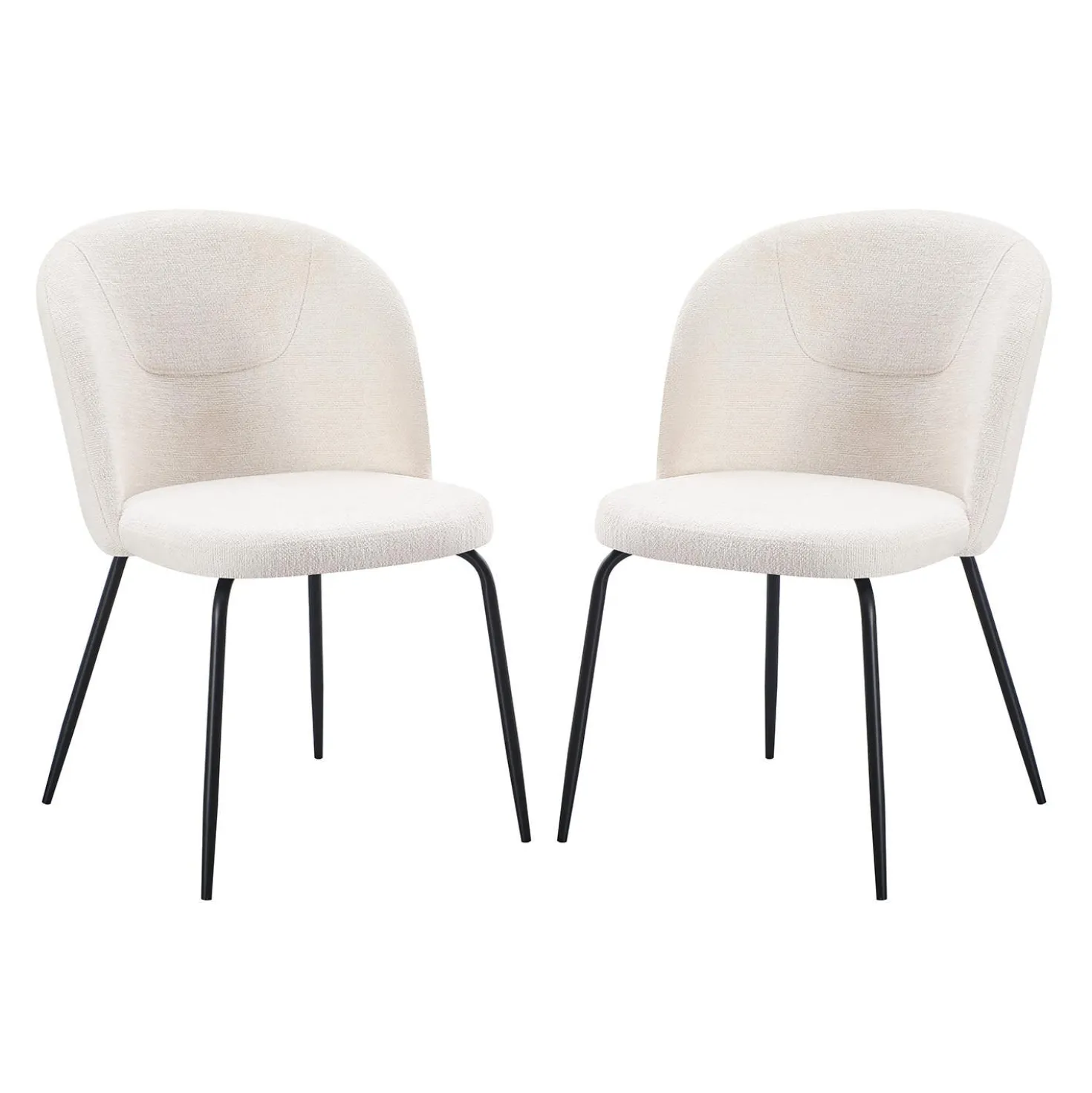 Chaises rembourrées (bte de 2) - crème