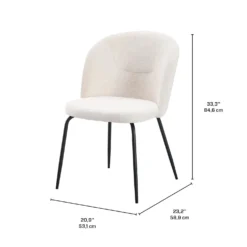 Chaises rembourrées (bte de 2) - crème