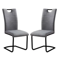 Chaises rembourrées (bte de 2) - gris