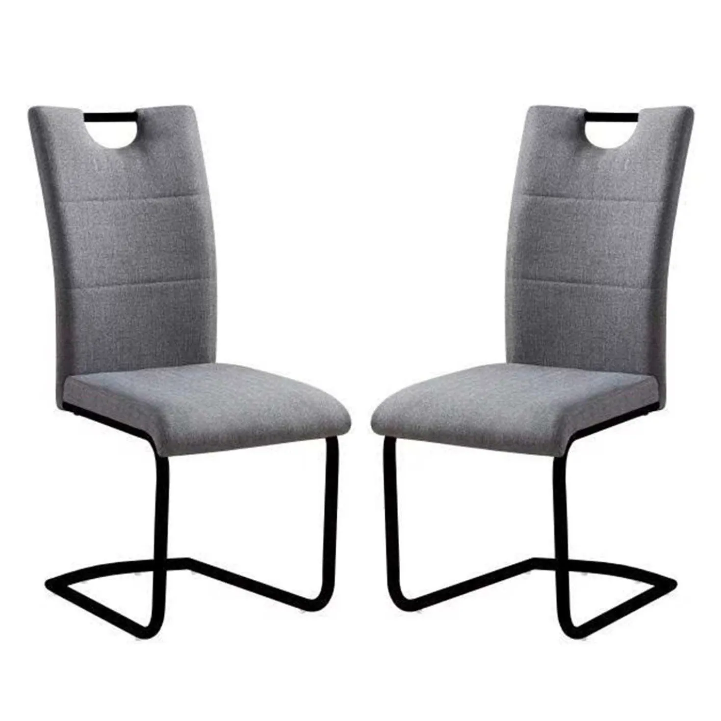 Chaises rembourrées (bte de 2) - gris