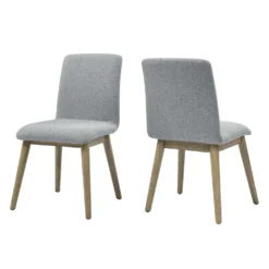 Chaises rembourrées (bte de 2) - gris