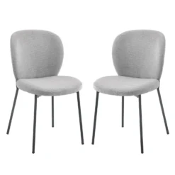 Chaises rembourrées (bte de 2) - gris