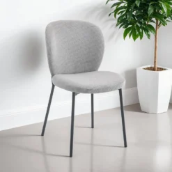 Chaises rembourrées (bte de 2) - gris