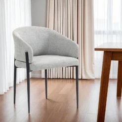Chaises rembourrées (bte de 2) - gris