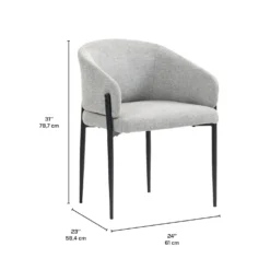 Chaises rembourrées (bte de 2) - gris